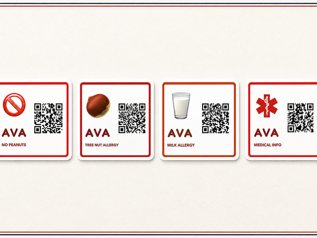 Tagnook Safety & Allergy Labels shown in a crisp 4:3 collection-card product presentation.